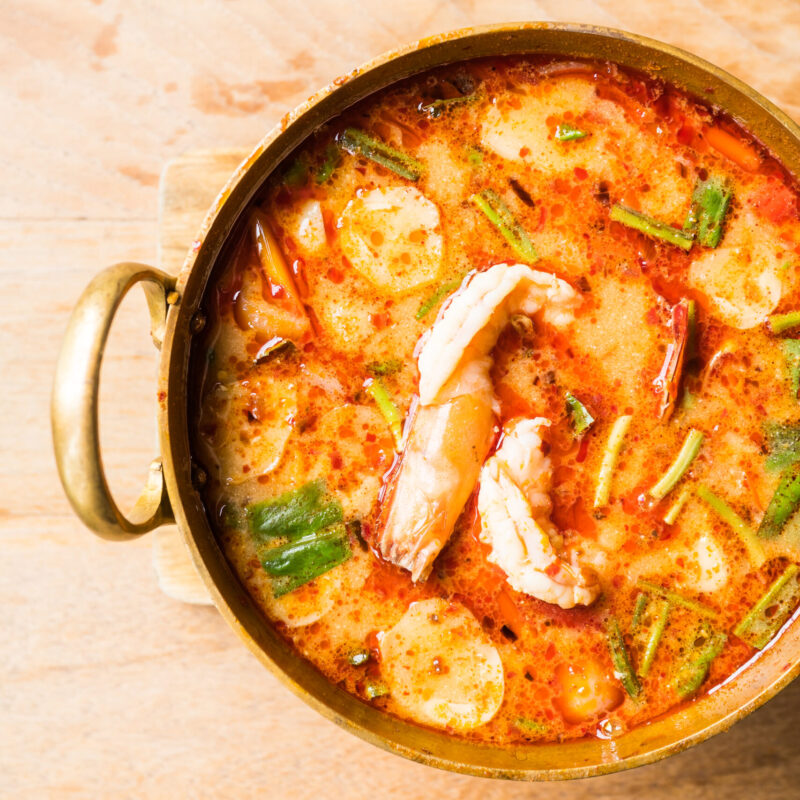 Thaise viscurry uit de oven